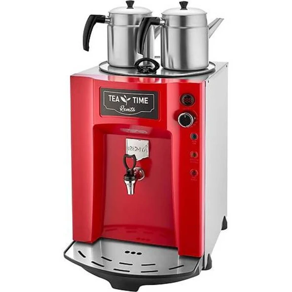 Remta 2 Demlikli Premium Jumbo Çay Makinesi Kırmızı Renk - 23 Lt DE11P ürün görseli 1