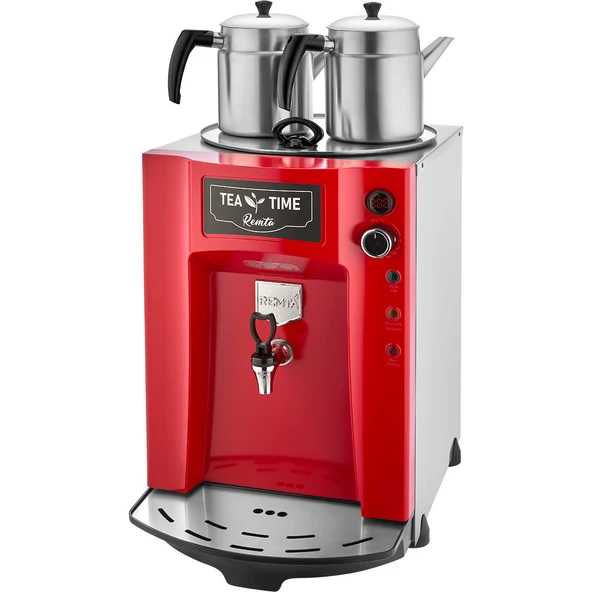 Remta 2 Demlikli Premium Jumbo Şamandıralı Çay Makinesi Kırmızı Renk -DE11SP 23 Lt ürün görseli 1
