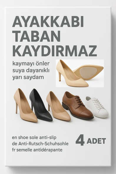 Ayakkabı Taban Kaydırmaz Bant Kaymayı Önler Suya Dayanıklıdır 4 Ad - 1