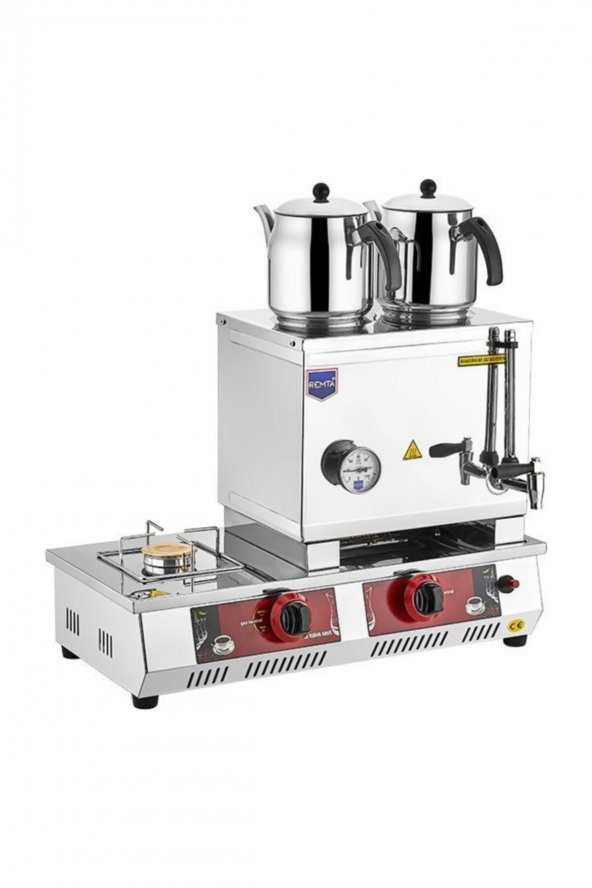 Remta Tüplü Çay Ocağı Çift Demlikli 23lt. Çay Kazanı Makine N11