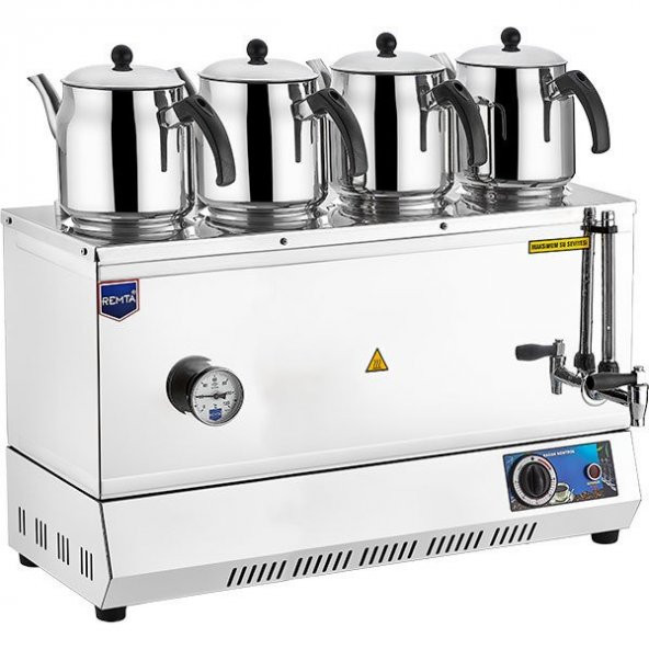 Remta 85 Model Dört Demlikli Elektrikli Pleytsiz Çay Ocağı 43 Lt.-4 ADET DEMLİK DAHİL EP04