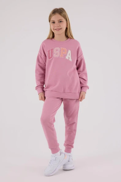 U.S Polo Assn. Garson Kız Çocuk Kalın 3 İplik Kumaş Uzun Kollu Eşofman Takım