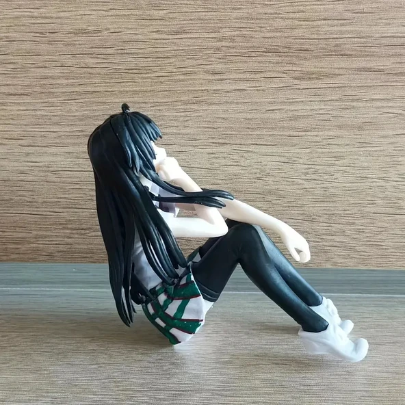 Anime PVC Heykeli - Siyah Saçlı ve Beyaz Kıyafetli Kız - Resim 12