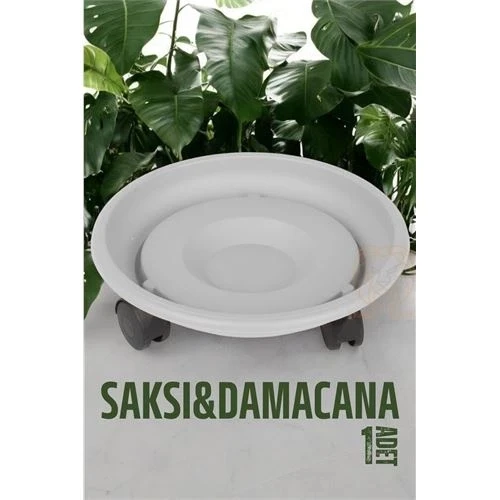 Litae Trend BFS Tekerlekli Saksı Altığı 37 CM BEYAZ ürün görseli