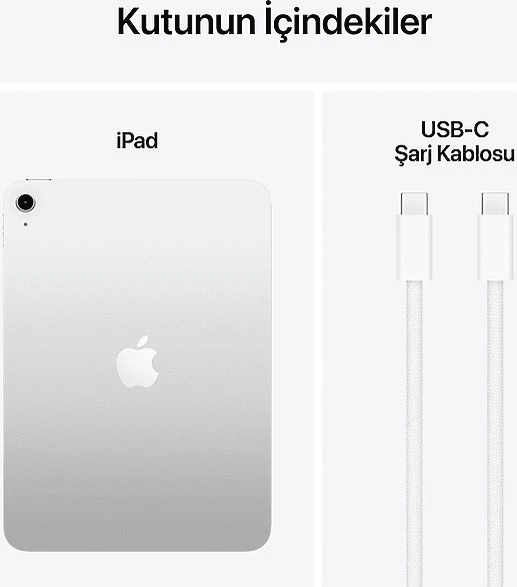Apple İPad A16 256 MD4G4TU/A Wi-Fi 256 GB 11" Tablet Gümüş - Resim 4