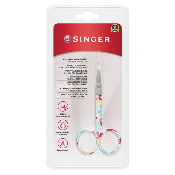 Kıvrık Uçlu Renkli Nakış Makası (4")