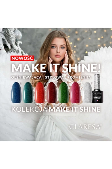 Claresa Kalıcı Oje Make It Shine Parıltılı Kırmızı 06 5gr - 2