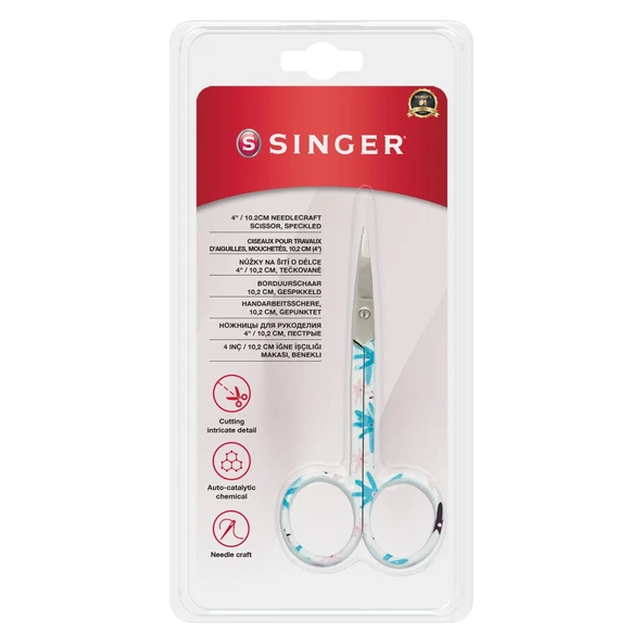 Kıvrık Uçlu Renkli Nakış Makası (4")