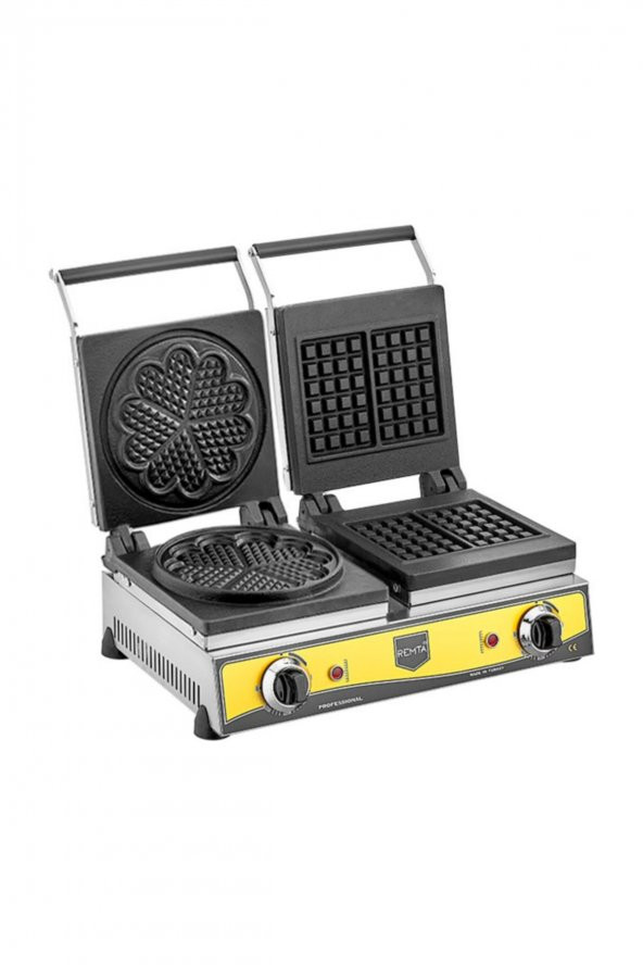 Remta Çiftli Kare + Çiçek Model (21 Çap) Waffle Makinası Elektrikli W21