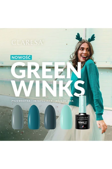 Claresa Kalıcı Oje Green Winks 1 Gri Yeşil 5g - 2