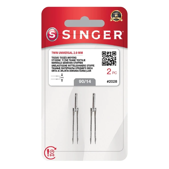 Çift İğne 2mm. (2'li Blister/14 No.)