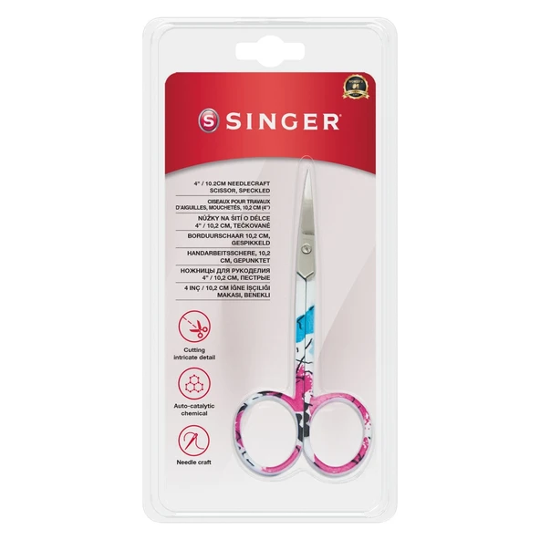 Kıvrık Uçlu Renkli Nakış Makası (4")