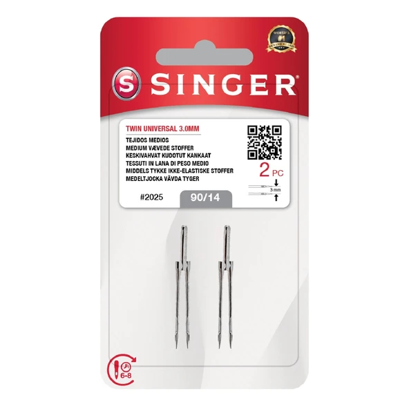 Çift İğne 3mm. (2'li Blister/14 No.)