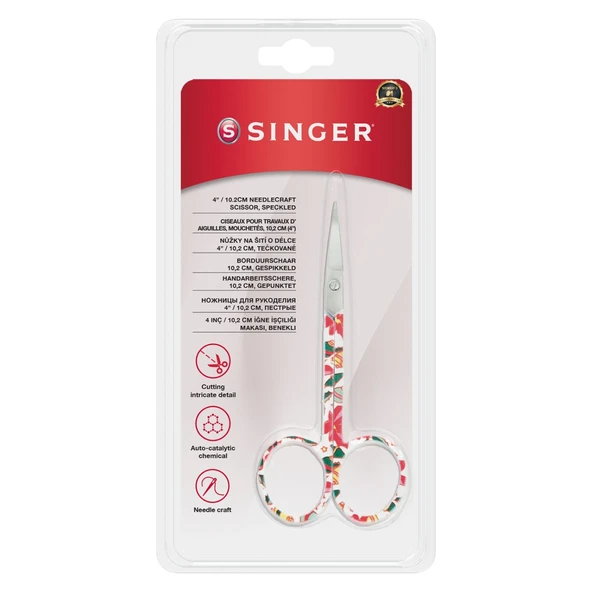 Kıvrık Uçlu Renkli Nakış Makası (4")