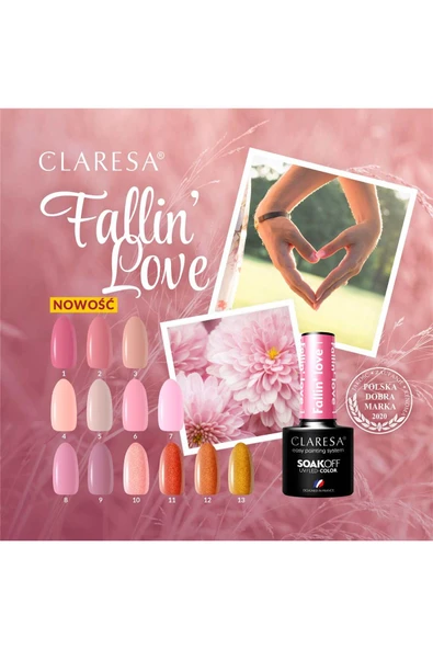 Claresa Kalıcı Oje Fallin Love Kahve Bej 03 5gr - Resim 2