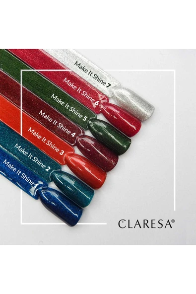 Claresa Kalıcı Oje Make It Shine Parıltılı Kırmızı 06 5gr - 5