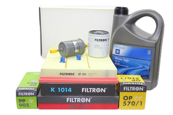 Opel Astra G Filtron Benzinli Motor Bakım Seti Polen Uzun Tip GM 10W40 4 LT Yağlı (FİLT.AST.G) ürün görseli