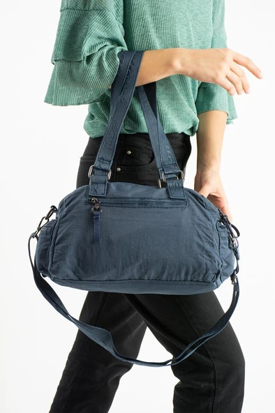 Kadın Omuz Çantası Çapraz Askılı Postacı Bayan Çantası 21*31 Cm Poliamid Hafif Kumaş Kol Çantası - Resim 5