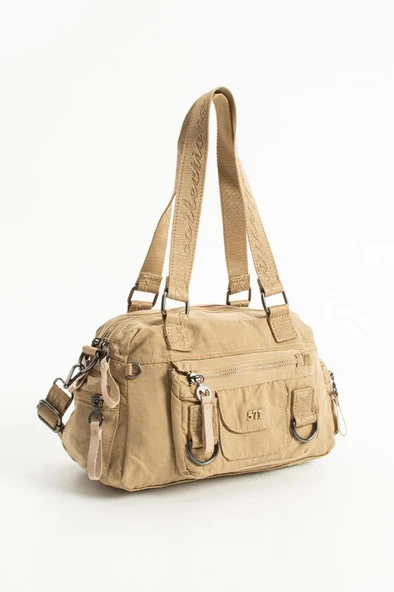 Kadın Omuz Çantası Çapraz Askılı Postacı Bayan Çantası 21*31 Cm Poliamid Hafif Kumaş Kol Çantası - Resim 8