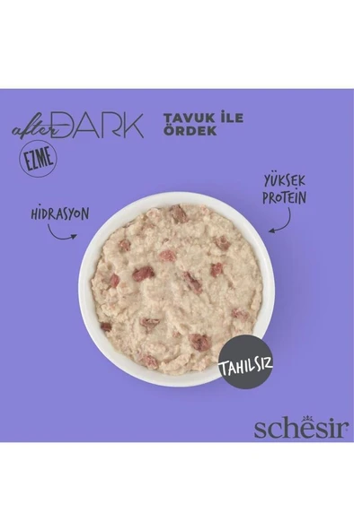 SchesirAfter Dark Tavuk ile Ördek Pate Yetişkin Kedi Konservesi 80g  Skt:12/2026 - Resim 5