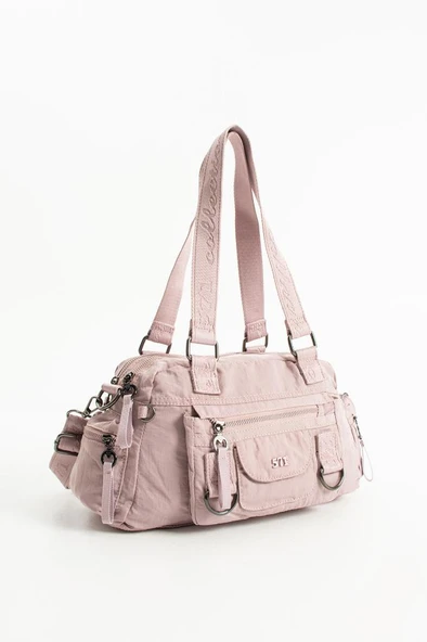 Kadın Omuz Çantası Çapraz Askılı Postacı Bayan Çantası 21*31 Cm Poliamid Hafif Kumaş Kol Çantası - Resim 4