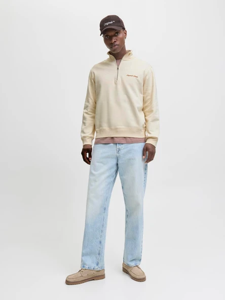 JORNORREBRO EMB SWEAT HIGH NECK NOOS Antique White Antique White XL - Resim 7