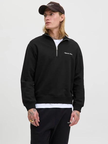 JORNORREBRO EMB SWEAT HIGH NECK NOOS Black Black S ürün görseli 1