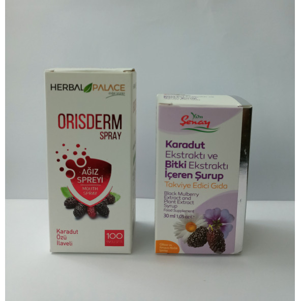 Herbal Palace Ağız Spreyi (Orisderm Sprey) + Şenay Karadut Şurubu 2li avantajlı Set - 1