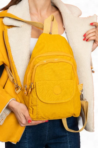 Body Bag Göğüs Çantası Klinkır Kumaş Çok Cepli Bady Bag Sırt Çantası Hafif Yağmur İtici 30*20 Cm - Resim 10