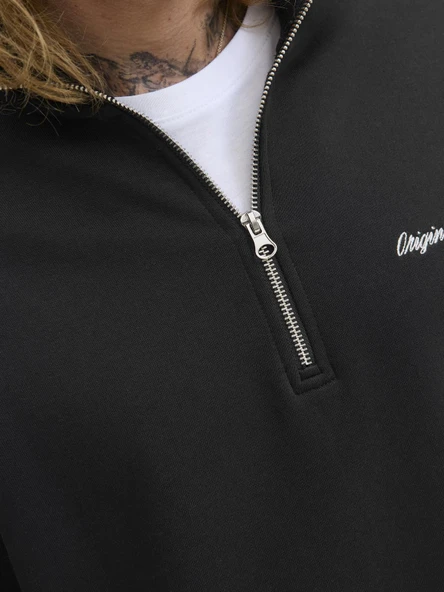 JORNORREBRO EMB SWEAT HIGH NECK NOOS Black Black L - Resim 5