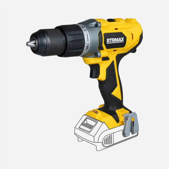 RTRMAX AKÜLÜ DARBELİ MATKAP 50 NM(AKÜSÜZ) X-LİON ürün görseli 1