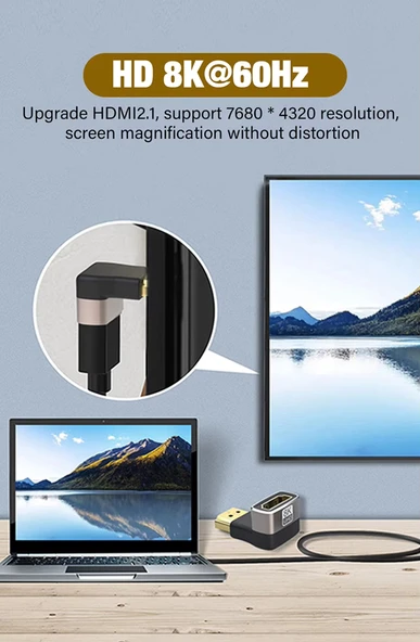 Anunnaki 90 Derece HDMI Çevirici Dönüştürücü 8K - 4