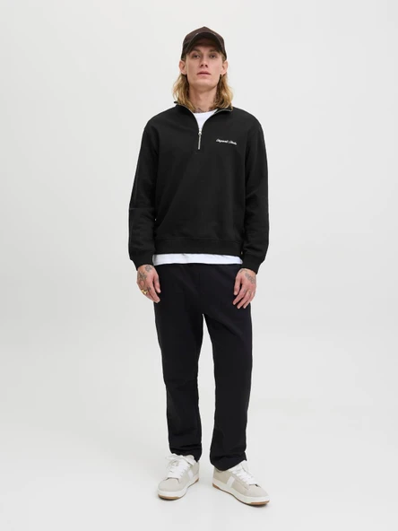JORNORREBRO EMB SWEAT HIGH NECK NOOS Black Black S - Resim 3