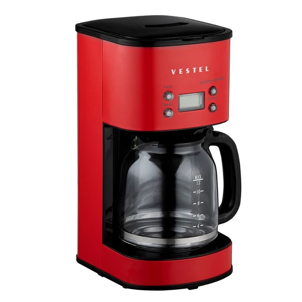 Vestel Retro Kırmızı Filtre Kahve Makinesi ürün görseli