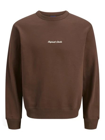 JORNORREBRO EMB SWEAT CREW NOOS Deep Mahogany Deep Mahogany XL - Resim 4