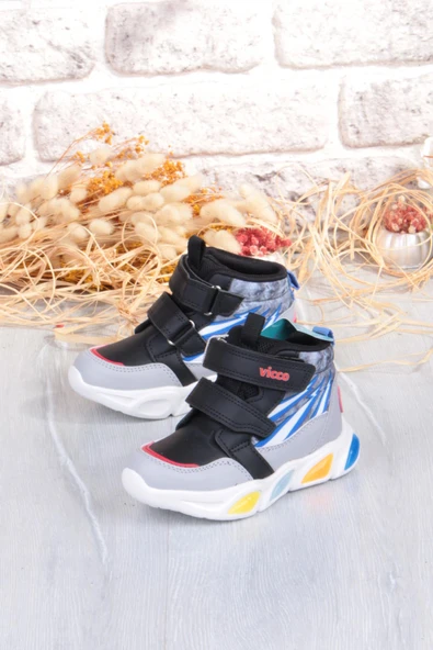 Vicco 946.B25K.420 David Siyah Rahat Hafif Işıklı Erkek Çocuk Bot - Resim 3