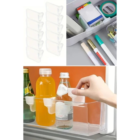 Buffer® 10'luşeffaf Buzdolabı Yan Kapı Düzenleyici Buzdolabı Dolap İçi Bölümleyici Aparatlar - 6