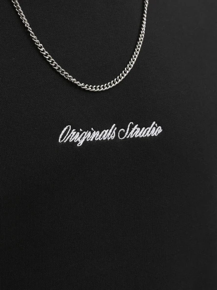 JORNORREBRO EMB SWEAT CREW NOOS Black Black L - Resim 6