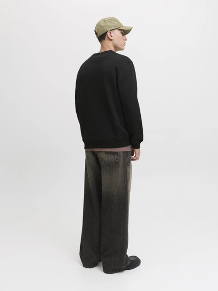 JORNORREBRO EMB SWEAT CREW NOOS Black Black L - Resim 3