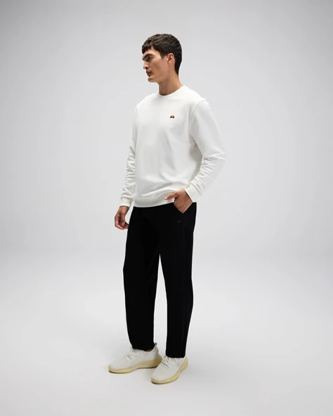 Ellesse Erkek Sweatshirt EM579-OF Off White Off White M - Resim 3