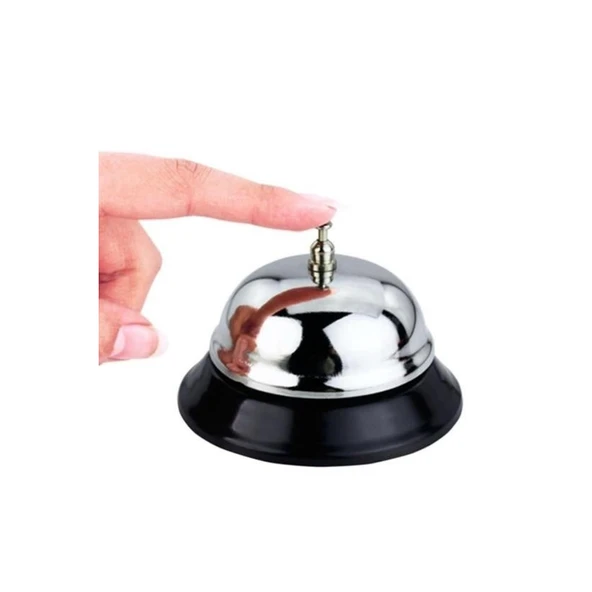 Buffer® Masaüstü Dekoratif Otel Resepsiyon Görevli Çağırma Zili Çanı - 8