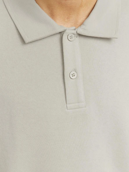 JJEBRADLEY SWEAT POLO NOOS Moonbeam Moonbeam L - Resim 7