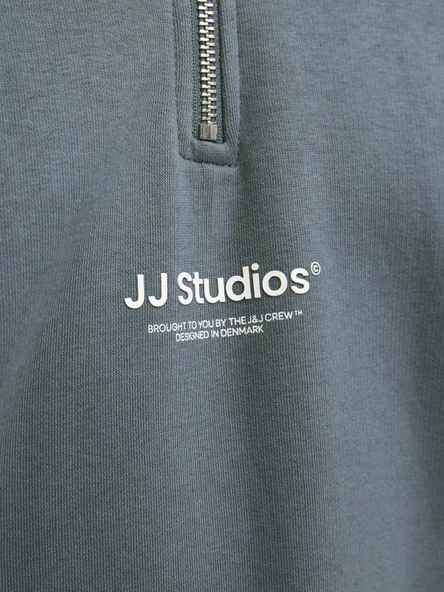 JJESOHO SWEAT QUARTER ZIP HN NOOS Stormy Weather Stormy Weather S - Resim 5