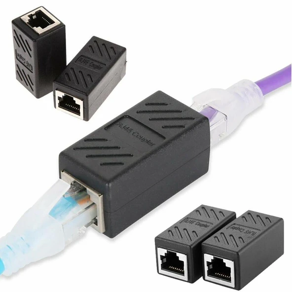Anunnaki RJ45 Coupler Extender Ethernet Kablo Bİrleştirici Adaptör - CAT5/CAT6 Uyumlu Tak-Çalıştır - Resim 3