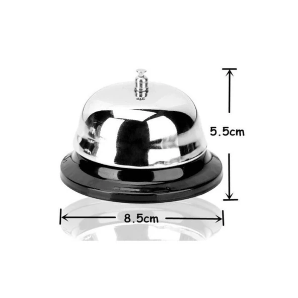 Buffer® Masaüstü Dekoratif Otel Resepsiyon Görevli Çağırma Zili Çanı - 6
