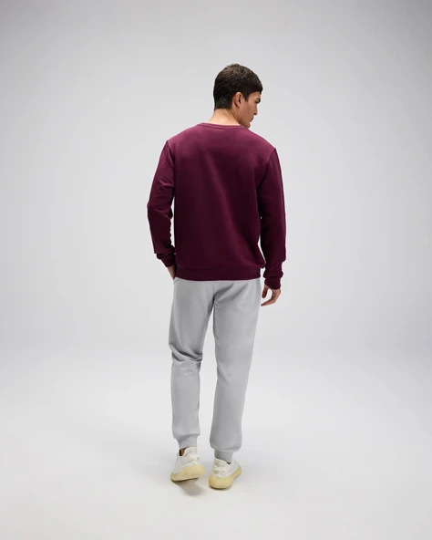 Ellesse Erkek Sweatshirt EM579-BRD Bordeaux Bordeaux XL - Resim 2