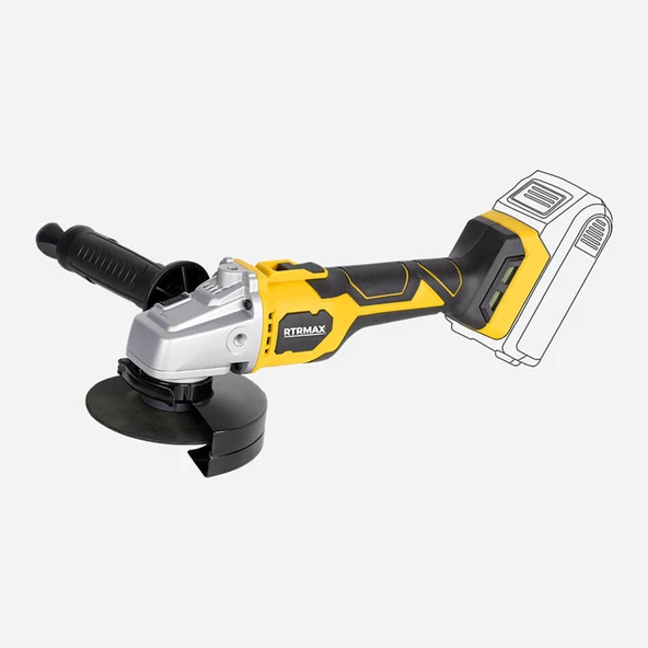 RTRMAX KÖMÜRSÜZ AKÜLÜ AVUÇ TAŞLAMA 115 MM (AKÜSÜZ) X-LİON