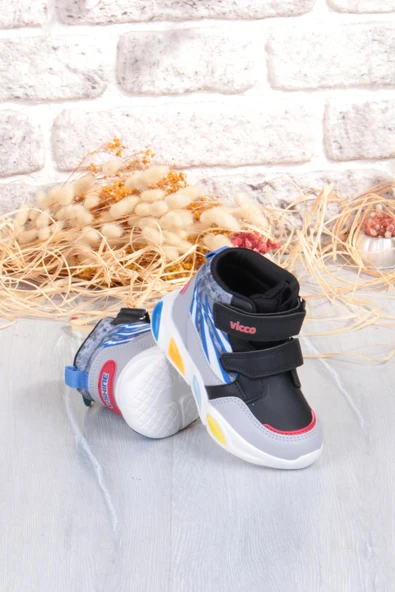 Vicco 946.B25K.420 David Siyah Rahat Hafif Işıklı Erkek Çocuk Bot - Resim 5