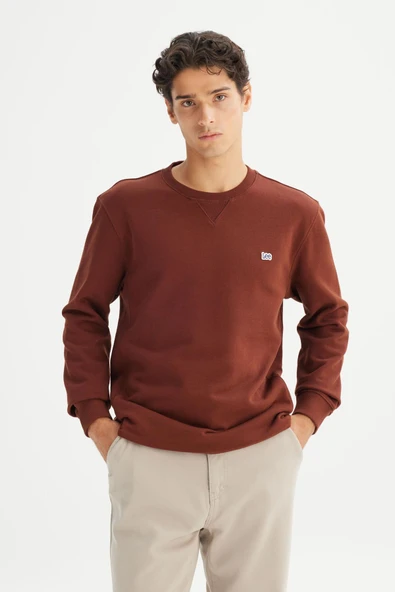 Erkek Small Logo Sweatshirt LuxBrown LuxBrown L ürün görseli 1