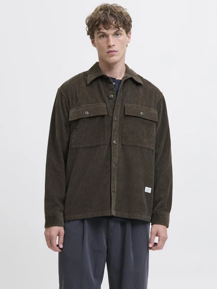 JPRBLUWILL CORDUROY L/S OVERSHIRT SN Olive Olive L ürün görseli